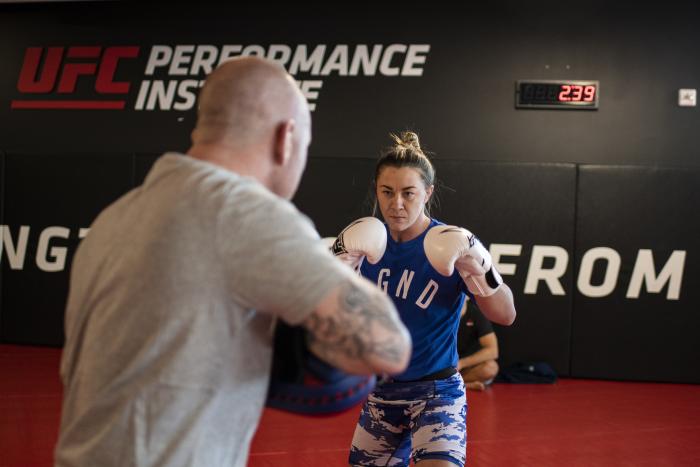 Molly McCann training during UFC Vegas 18 fight week
