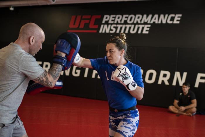 Molly McCann training during UFC Vegas 18 fight week
