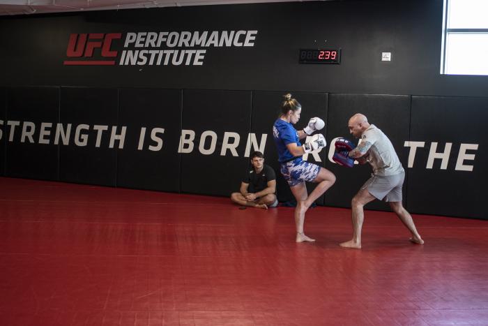 Molly McCann training during UFC Vegas 18 fight week