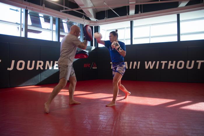 Molly McCann training during UFC Vegas 18 fight week