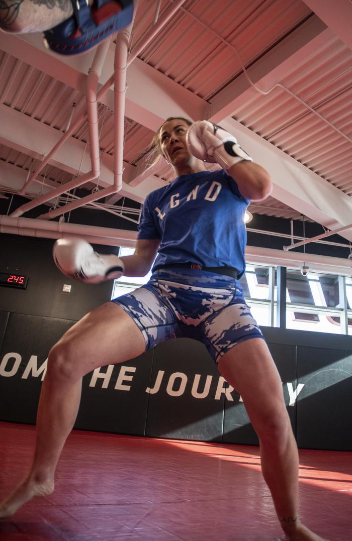 Molly McCann training during UFC Vegas 18 fight week