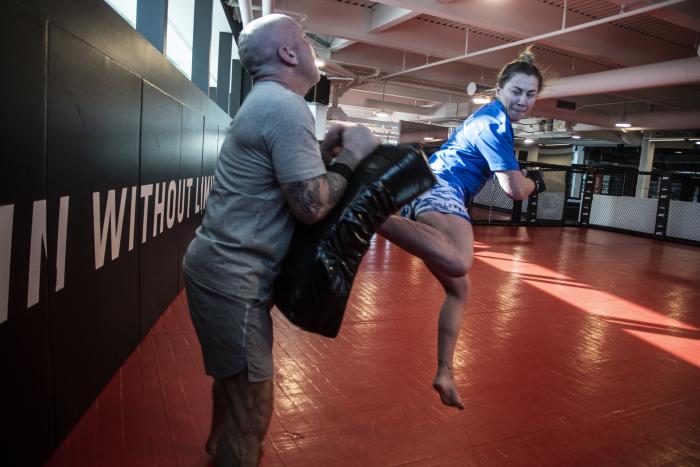Molly McCann training during UFC Vegas 18 fight week