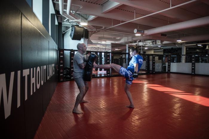 Molly McCann training during UFC Vegas 18 fight week