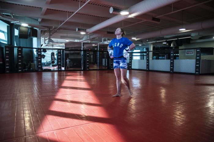 Molly McCann training during UFC Vegas 18 fight week
