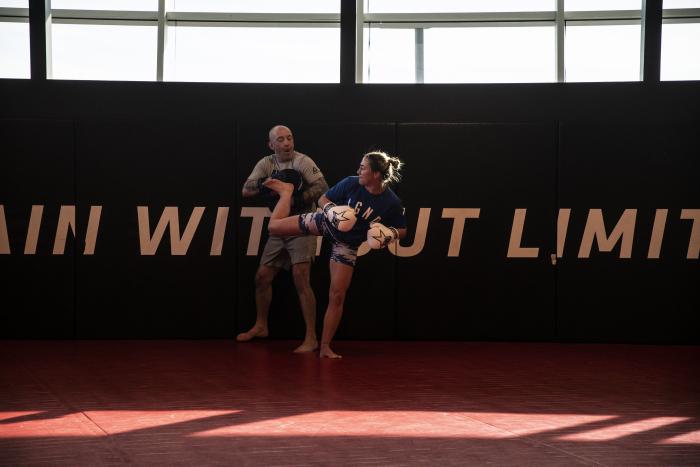 Molly McCann training during UFC Vegas 18 fight week