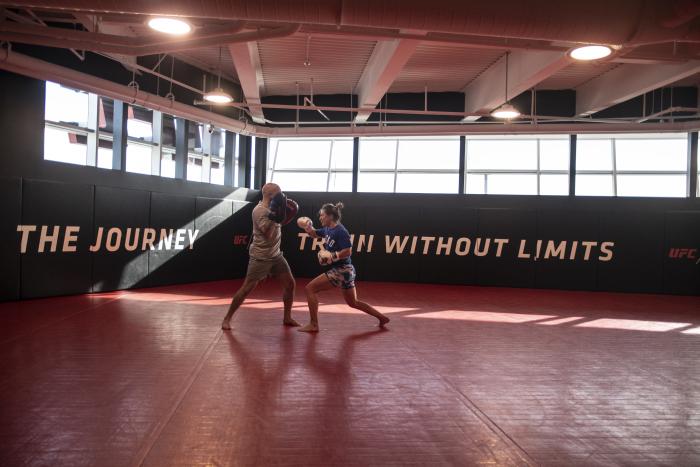 Molly McCann training during UFC Vegas 18 fight week
