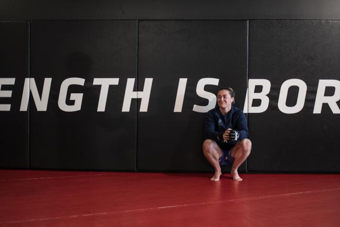 Molly McCann training during UFC Vegas 18 fight week