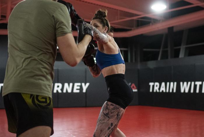 Megan Anderson training for UFC 259