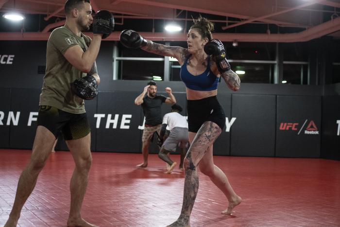 Megan Anderson training for UFC 259