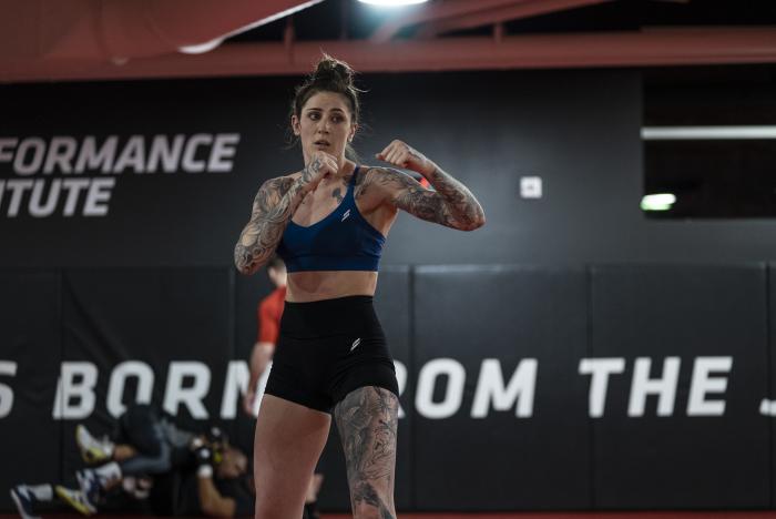 Megan Anderson training for UFC 259