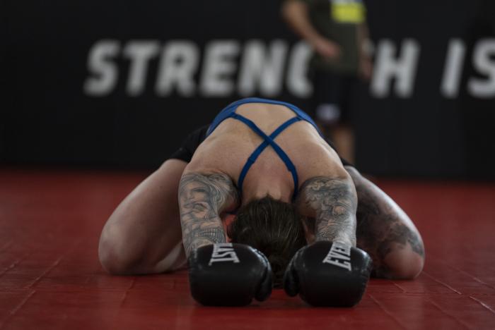 Megan Anderson training for UFC 259