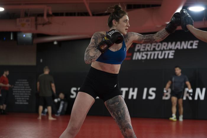 Megan Anderson training for UFC 259