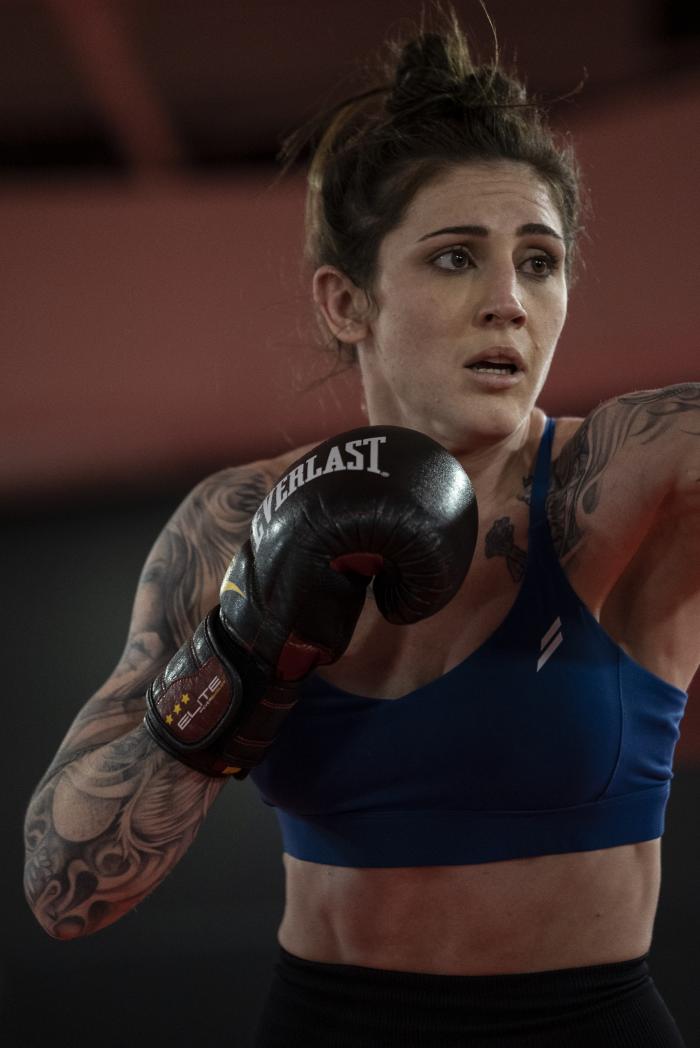 Megan Anderson training for UFC 259