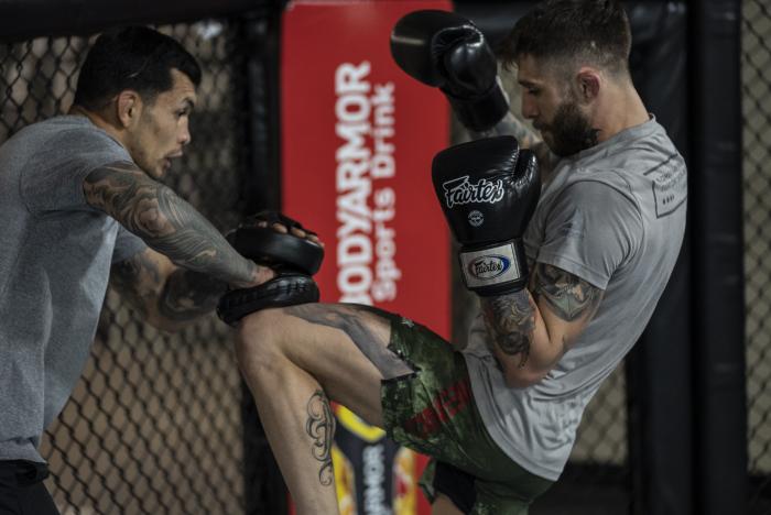 Marcelo Rojo training for his debut at UFC Vegas 21