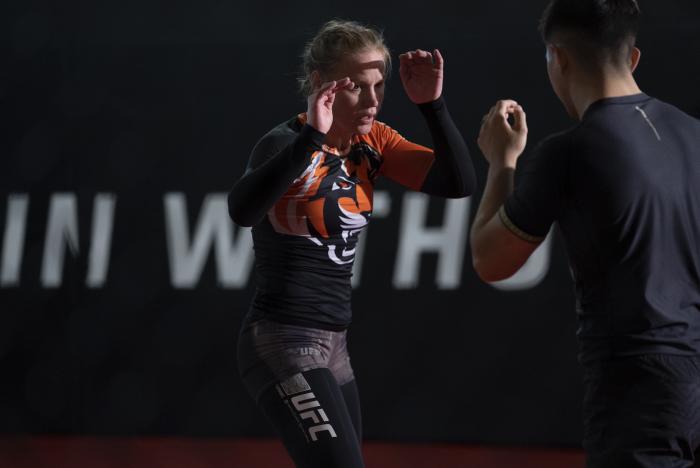 Valentina Shevchenko training for UFC 261