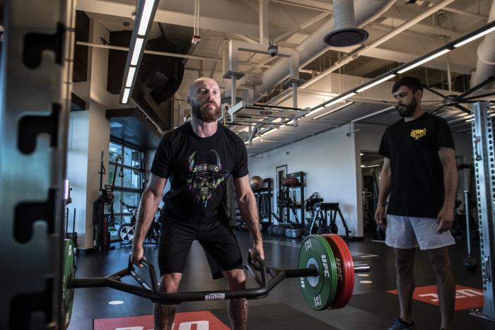 Donald "Cowboy" Cerrone and Yair Rodriguez training at the UFC Performance Institute for UFC Vegas 26