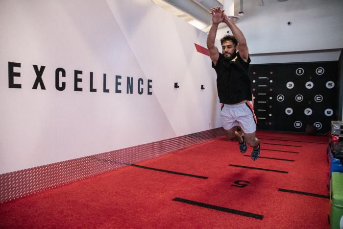 Yair Rodriguez and Donald "Cowboy" Cerrone training at the UFC Performance Institute for UFC Vegas 26
