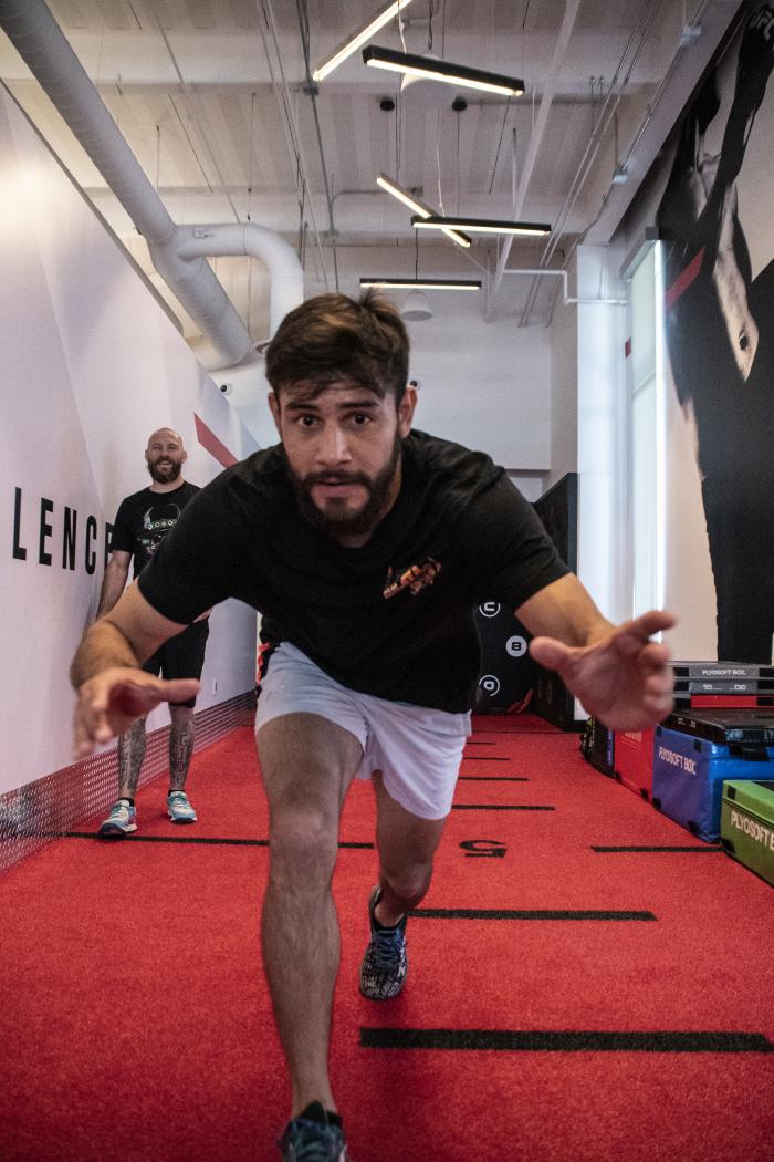 Yair Rodriguez and Donald "Cowboy" Cerrone training at the UFC Performance Institute for UFC Vegas 26