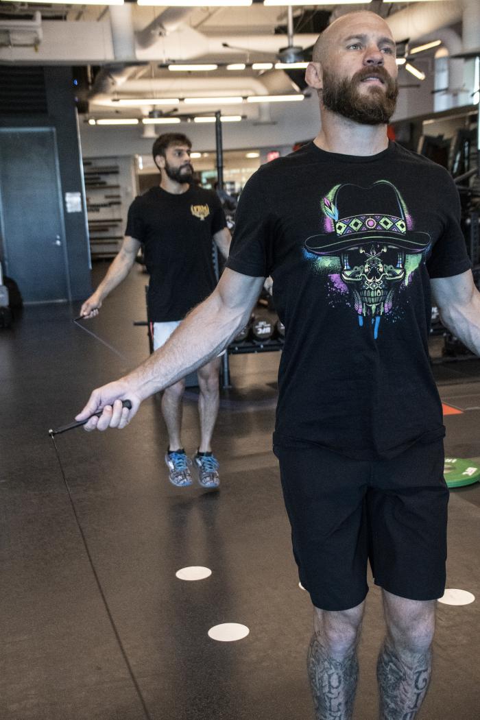 Donald "Cowboy" Cerrone and Yair Rodriguez training at the UFC Performance Institute for UFC Vegas 26