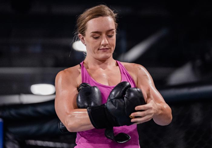 Aspen Ladd and Macy Chiasson training for UFC Vegas 38