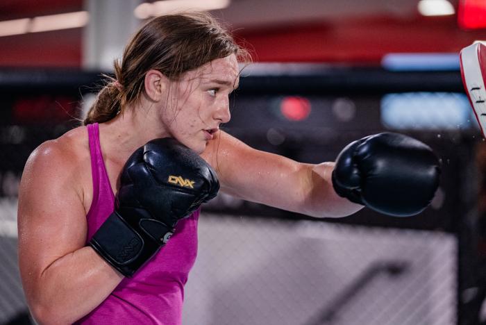 Aspen Ladd and Macy Chiasson training for UFC Vegas 38