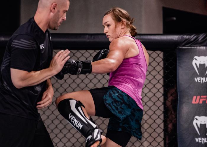 Aspen Ladd and Macy Chiasson training for UFC Vegas 38