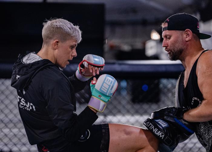 Aspen Ladd and Macy Chiasson training for UFC Vegas 38