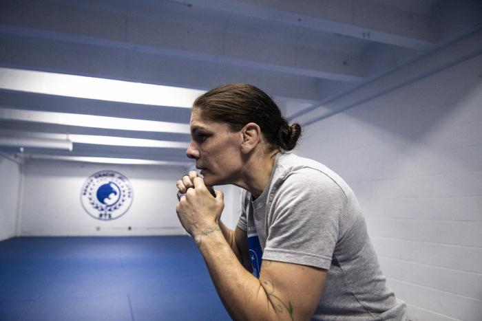 Lauren Murphy training for UFC 266
