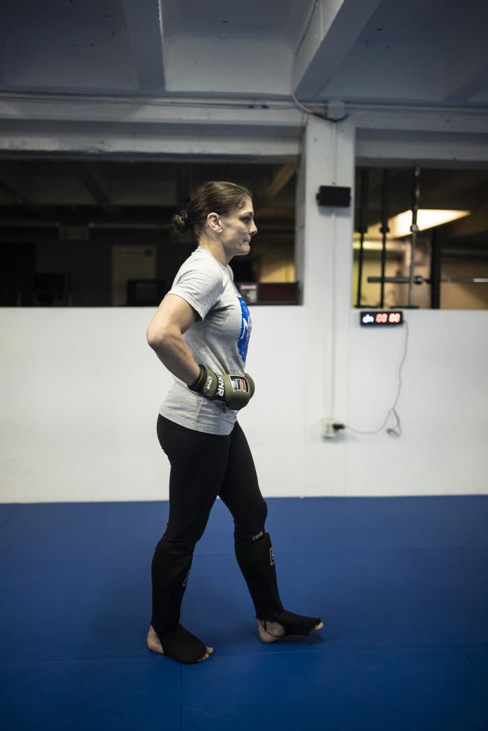 Lauren Murphy training for UFC 266 