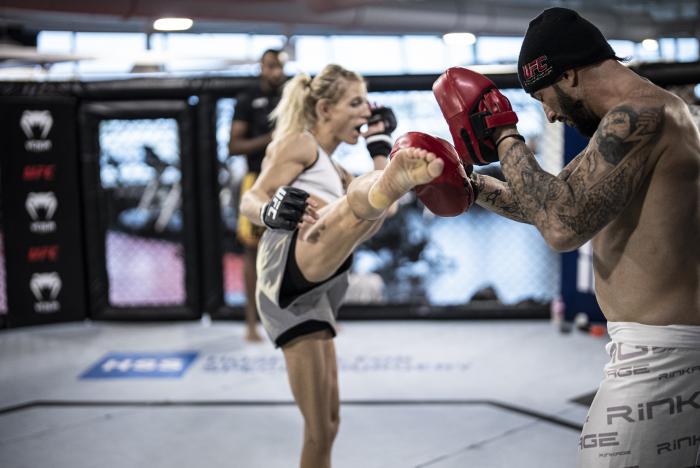 Manon Fiorot training for UFC 266