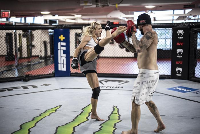 Manon Fiorot training for UFC 266
