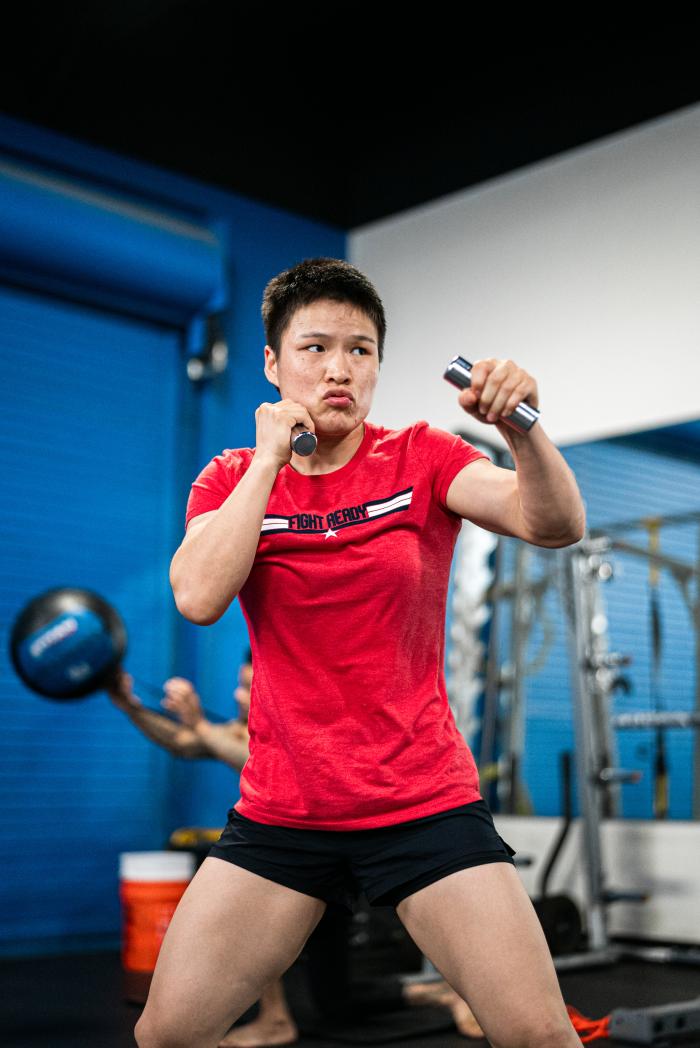 Zhang Weili training for UFC 268