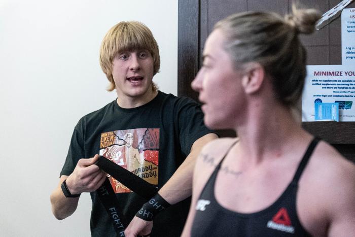 Paddy Pimblett and Molly McCann training for UFC London