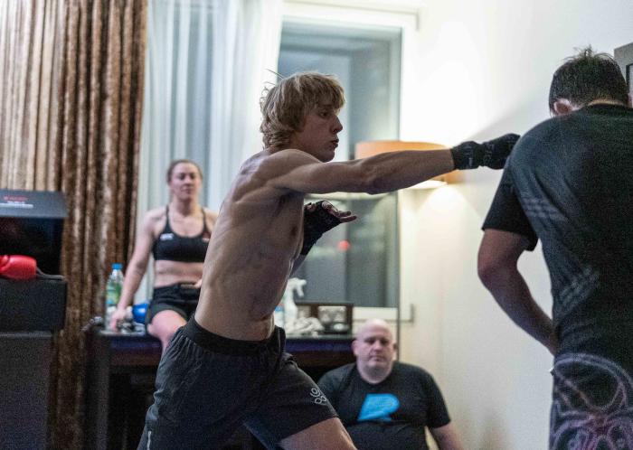 Paddy Pimblett and Molly McCann training for UFC London