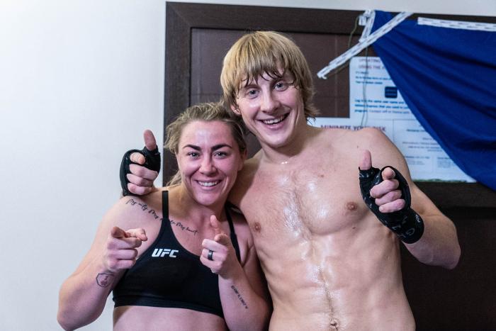 Paddy Pimblett and Molly McCann training for UFC London