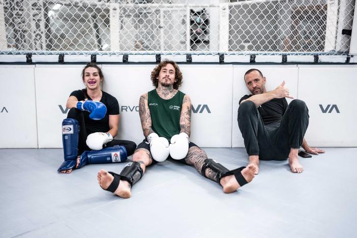 Marlon Vera and Mackenzie Dern sparring together