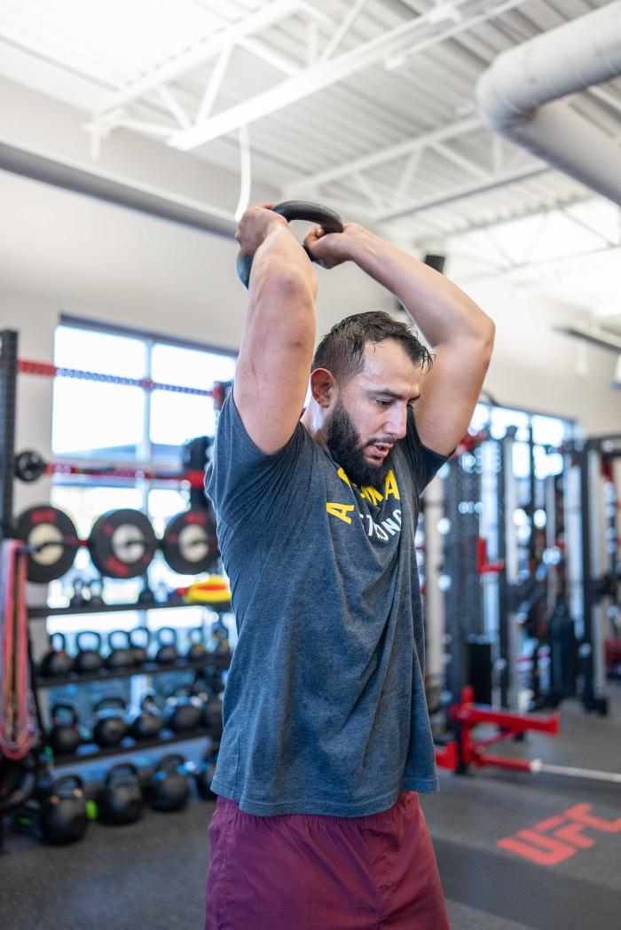 Dominick Reyes training at the UFC PI