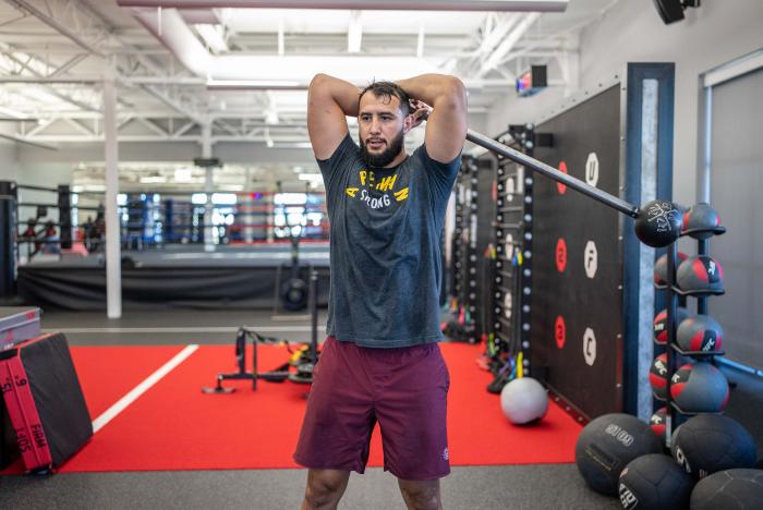 Dominick Reyes training at the UFC PI
