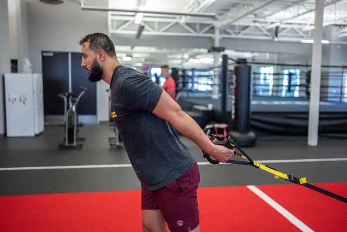 Dominick Reyes training at the UFC PI