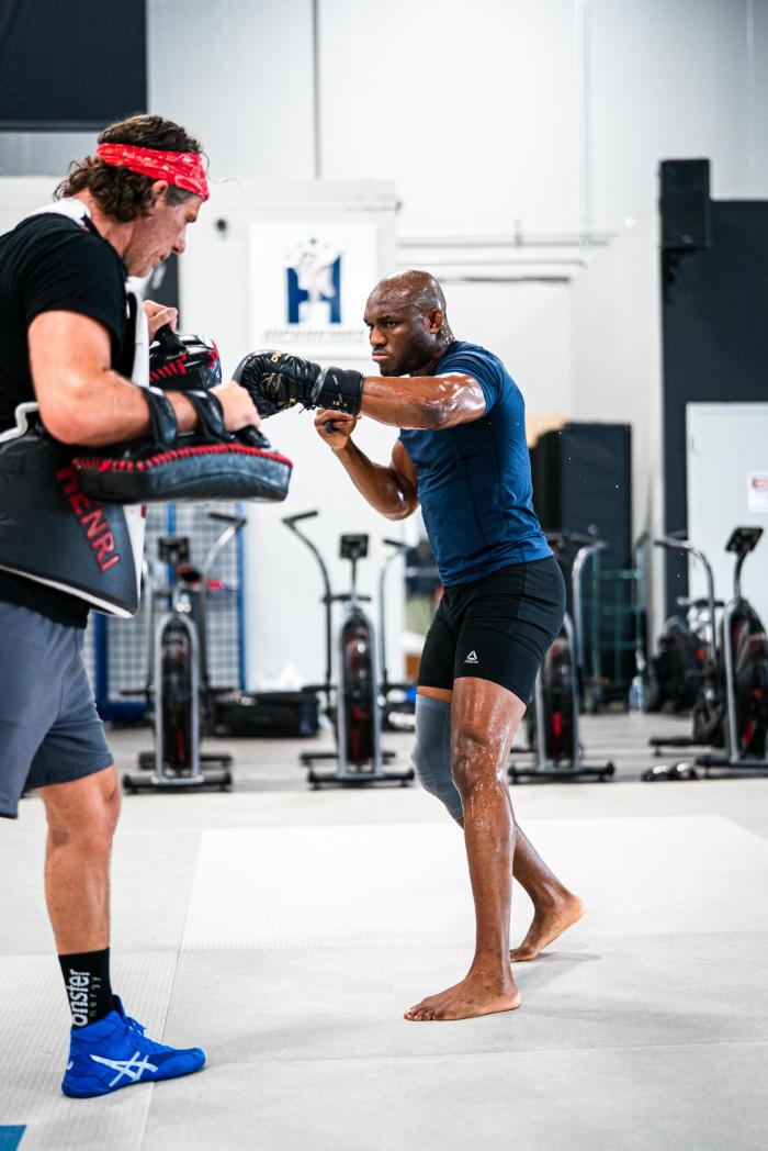 Kamaru Usman training at Sanford MMA 