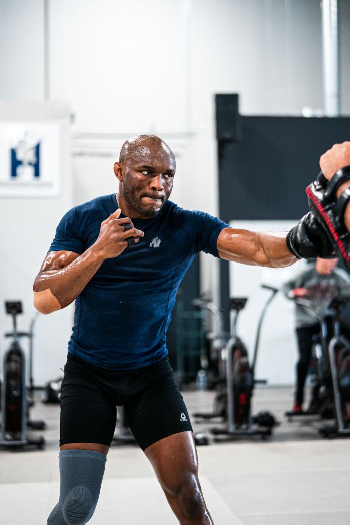 Kamaru Usman training at Sanford MMA 