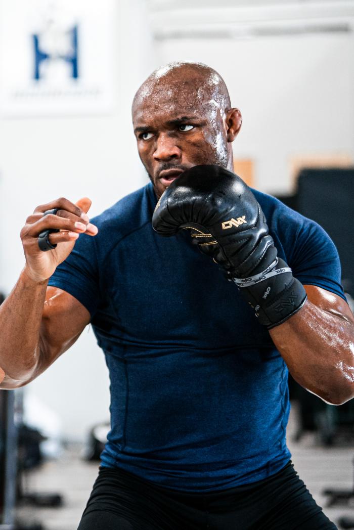 Kamaru Usman training at Sanford MMA