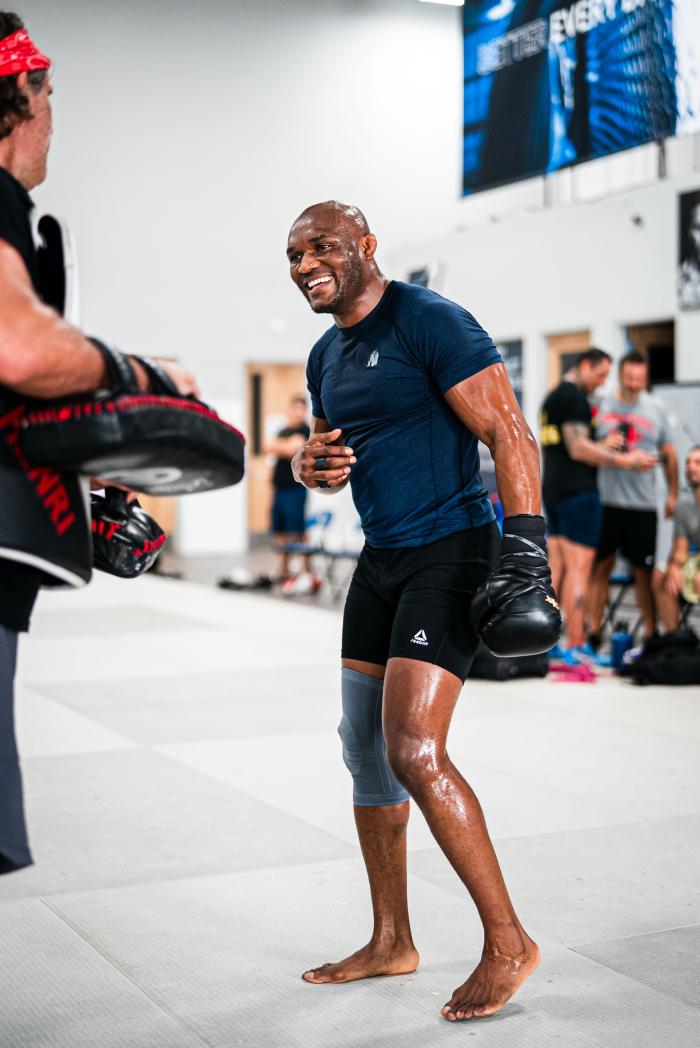 Kamaru Usman training at Sanford MMA 