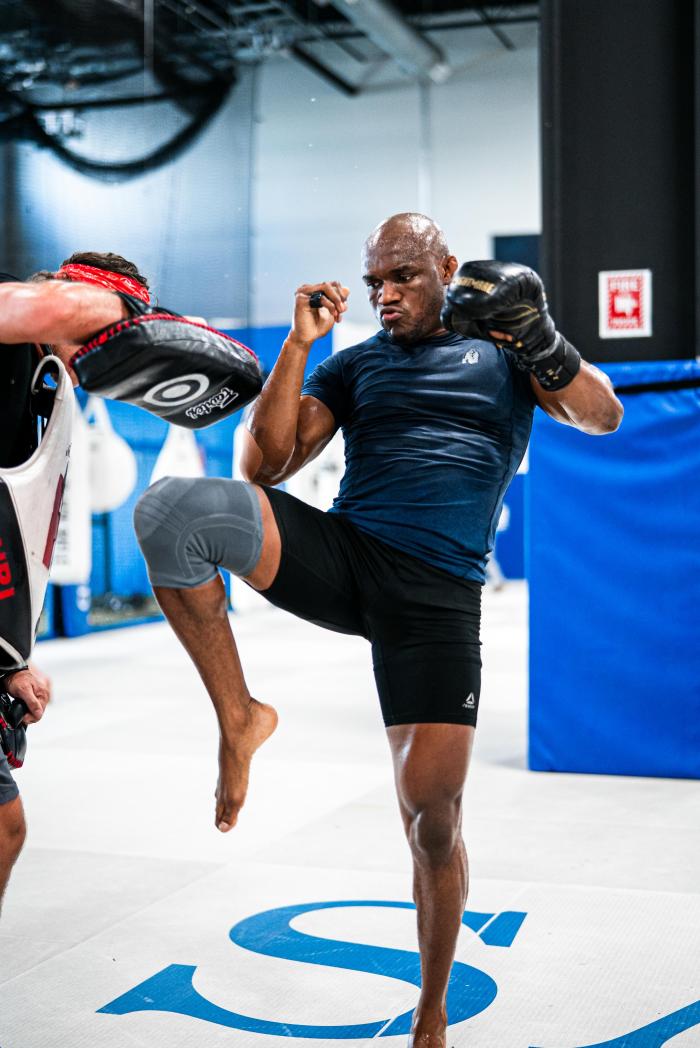 Kamaru Usman training at Sanford MMA 