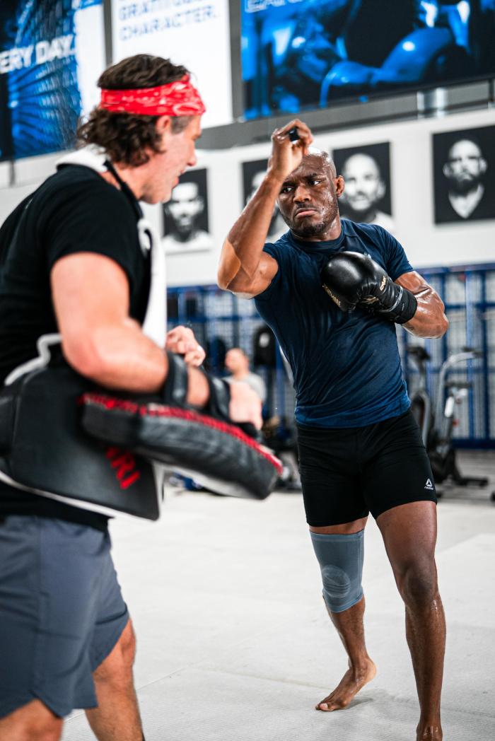 Kamaru Usman training at Sanford MMA 