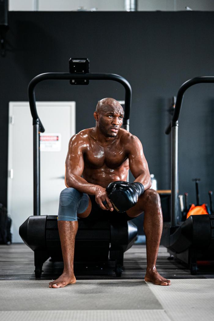 Kamaru Usman training at Sanford MMA