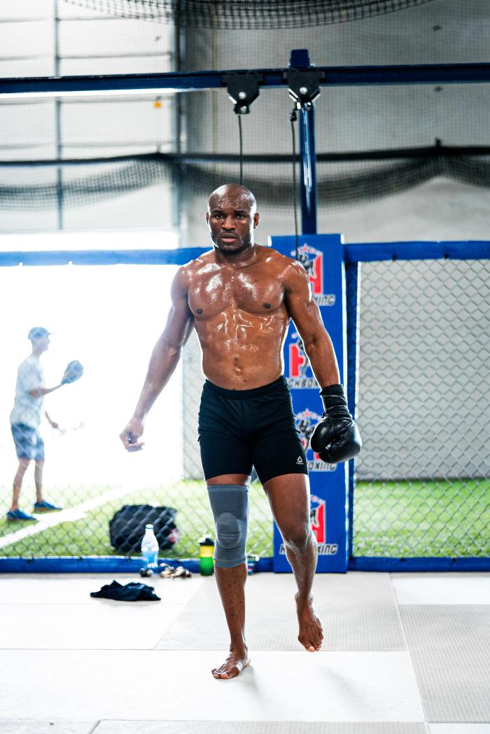 Kamaru Usman training at Sanford MMA 