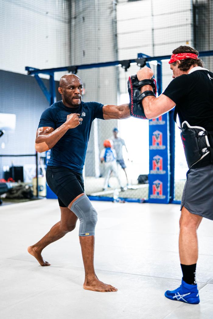 Kamaru Usman training at Sanford MMA 