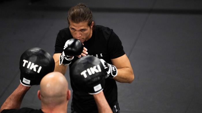 07/13/22 LONG ISLAND - Brian Ortega prepares for his featherweight main event bout against Yair Rodriguez at UFC Fight Night: Ortega vs Rodriguez on Saturday, July 16, 2022 in Long Island, New York. (Photo by Juan Cardenas/Zuffa LLC)