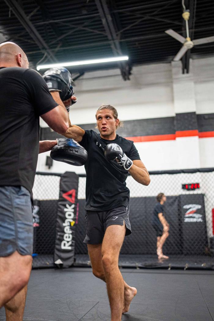 07/13/22 LONG ISLAND - Brian Ortega prepares for his featherweight main event bout against Yair Rodriguez at UFC Fight Night: Ortega vs Rodriguez on Saturday, July 16, 2022 in Long Island, New York. (Photo by Juan Cardenas/Zuffa LLC)